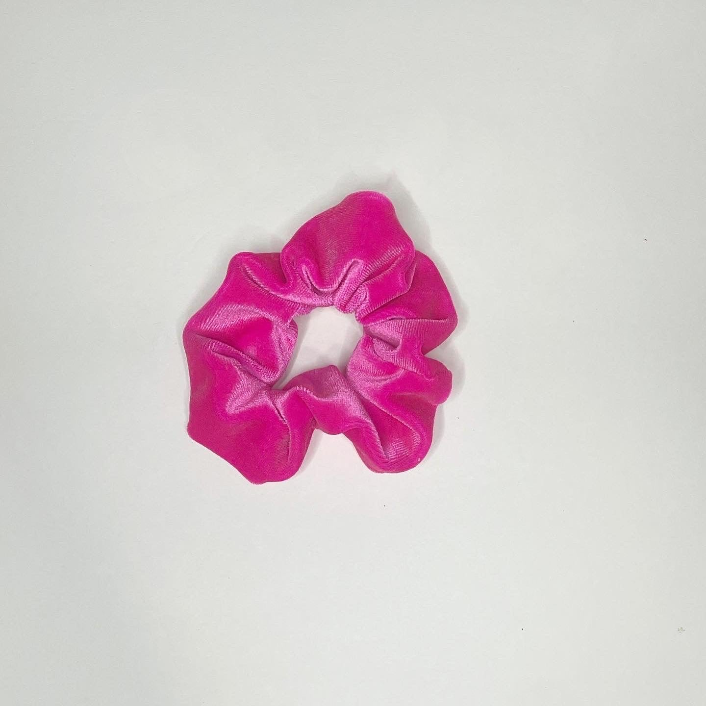 Hot pink scrunchie