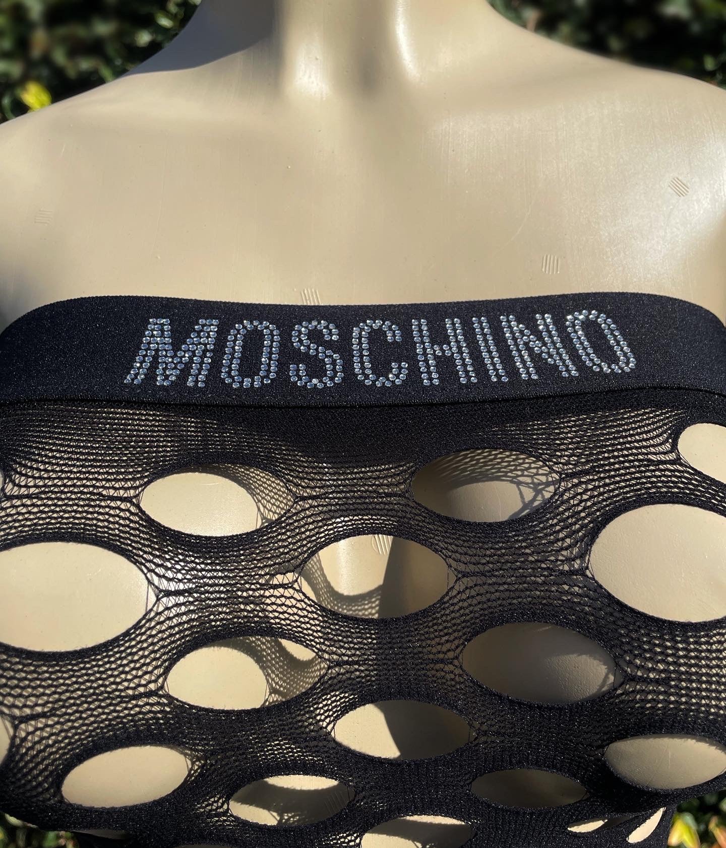 Mona black fishnet dress