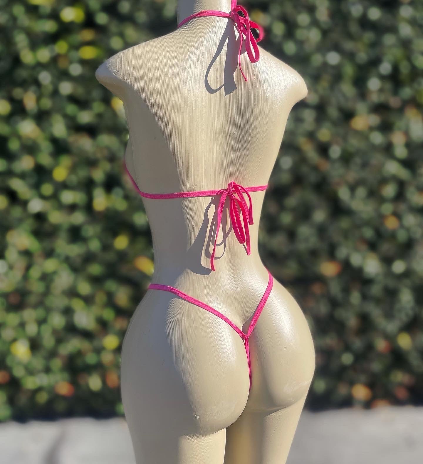 Fiona pink thong bikini