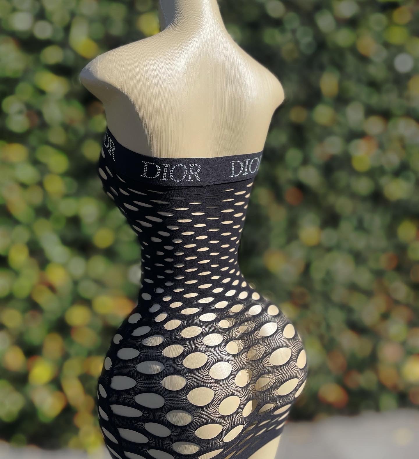 DD fishnet dress