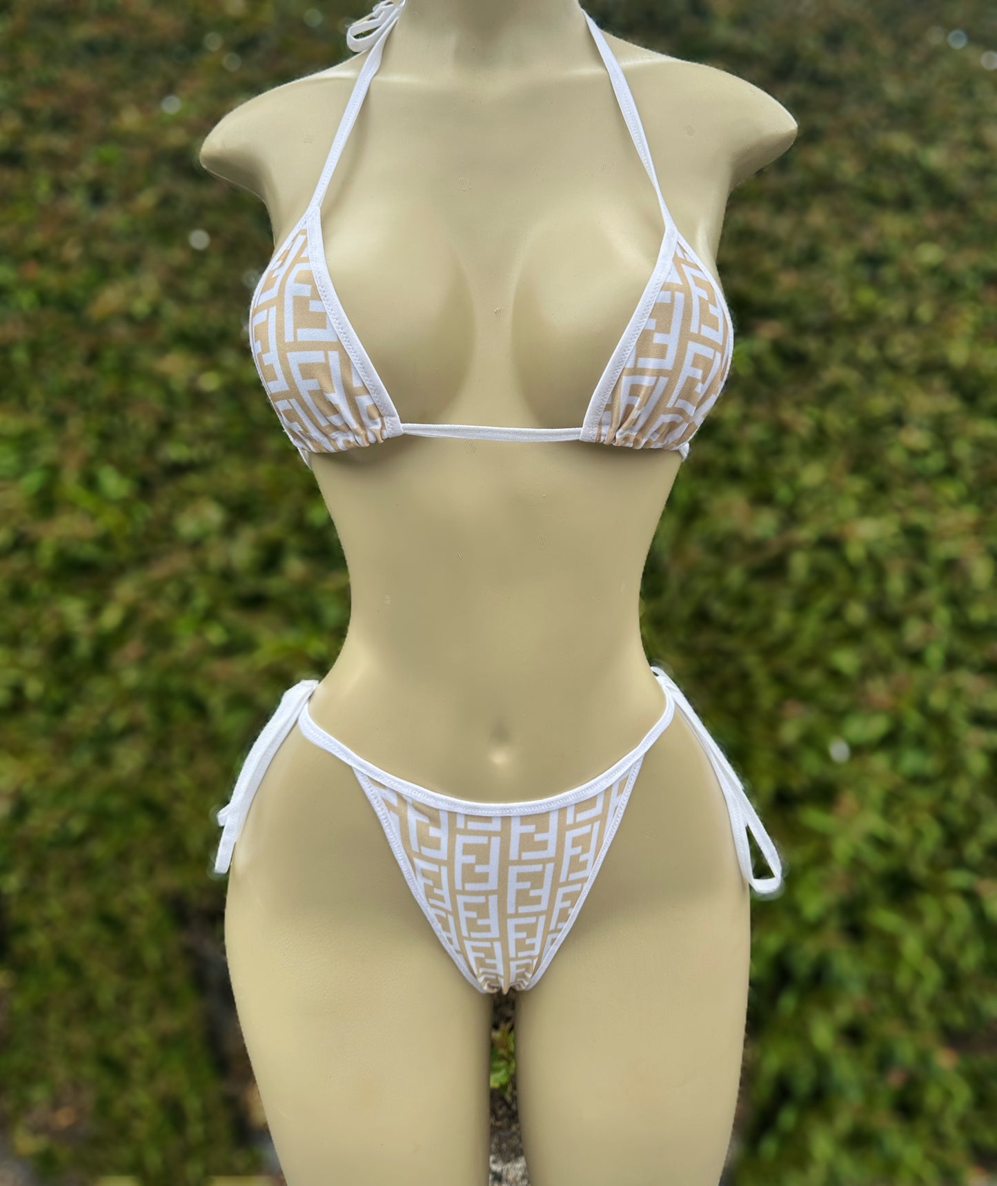 Nude and white fantasy girl bikini